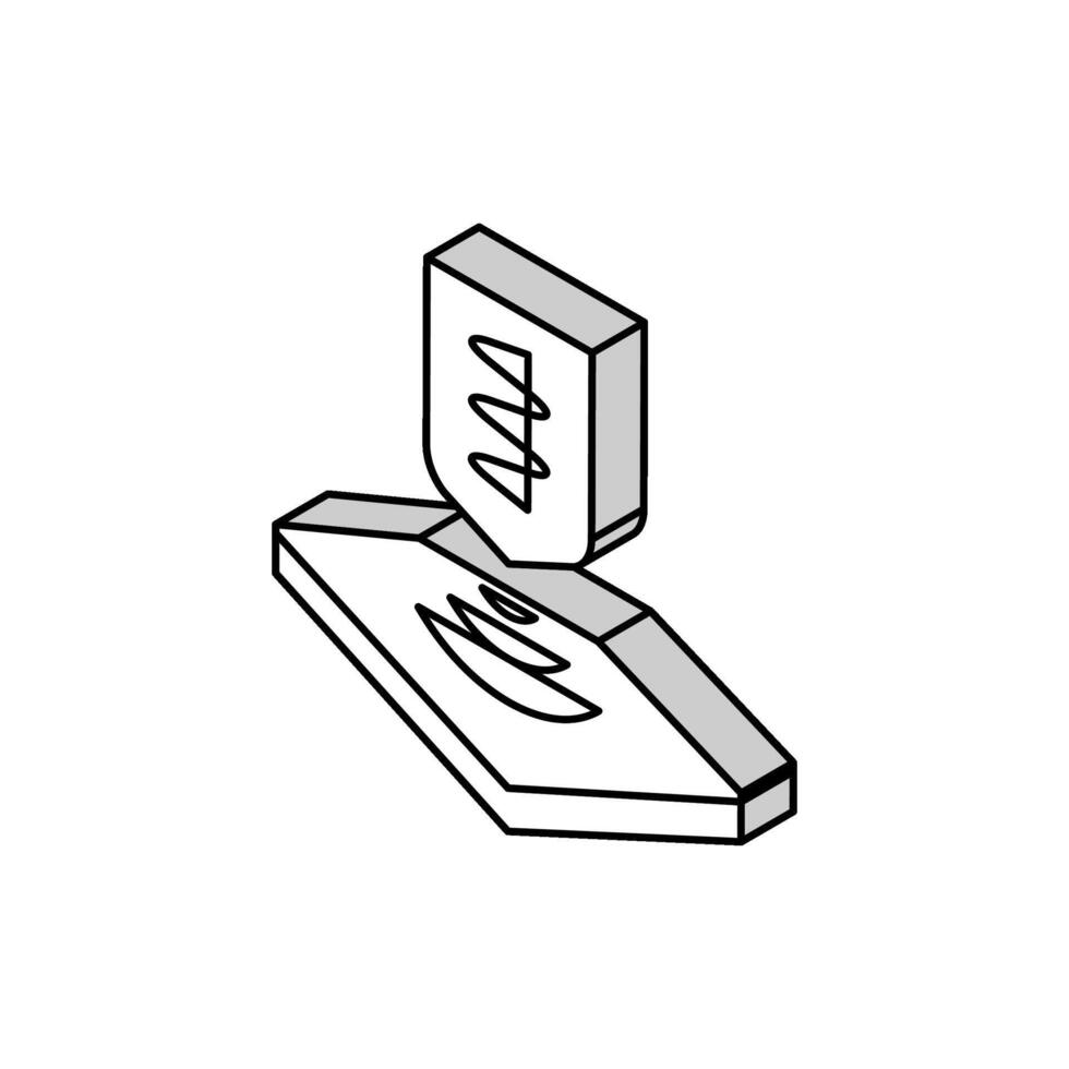 élastique tissus Propriétés isométrique icône vecteur illustration