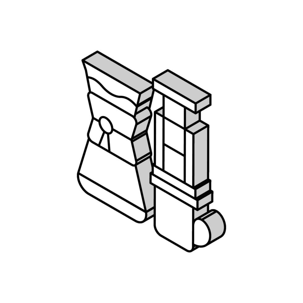 cruche pour brassage café isométrique icône vecteur illustration