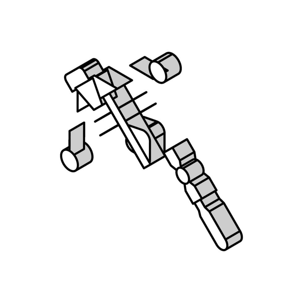 chasse arbalète isométrique icône vecteur illustration