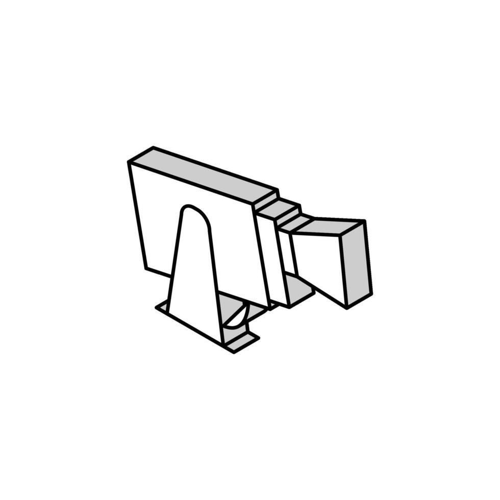 projecteur éclairage isométrique icône vecteur illustration