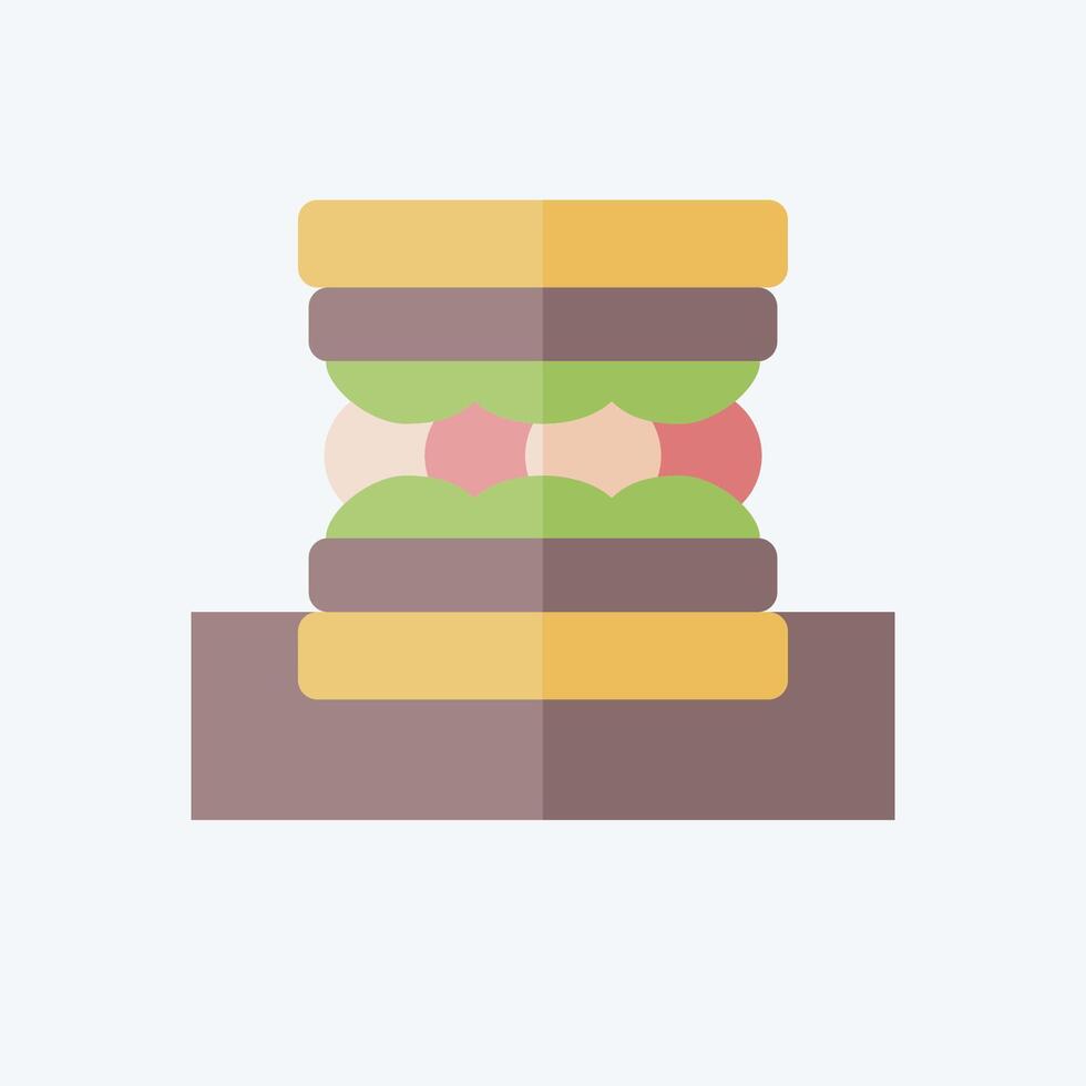 icône sandwich. en relation à pique-nique symbole. plat style. Facile conception modifiable. Facile illustration vecteur