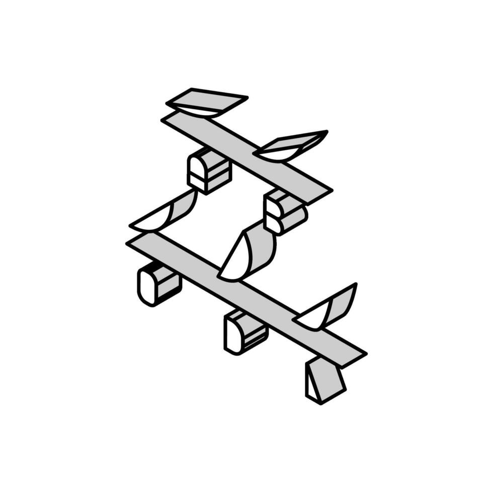 différent les types de faux cils isométrique icône vecteur illustration