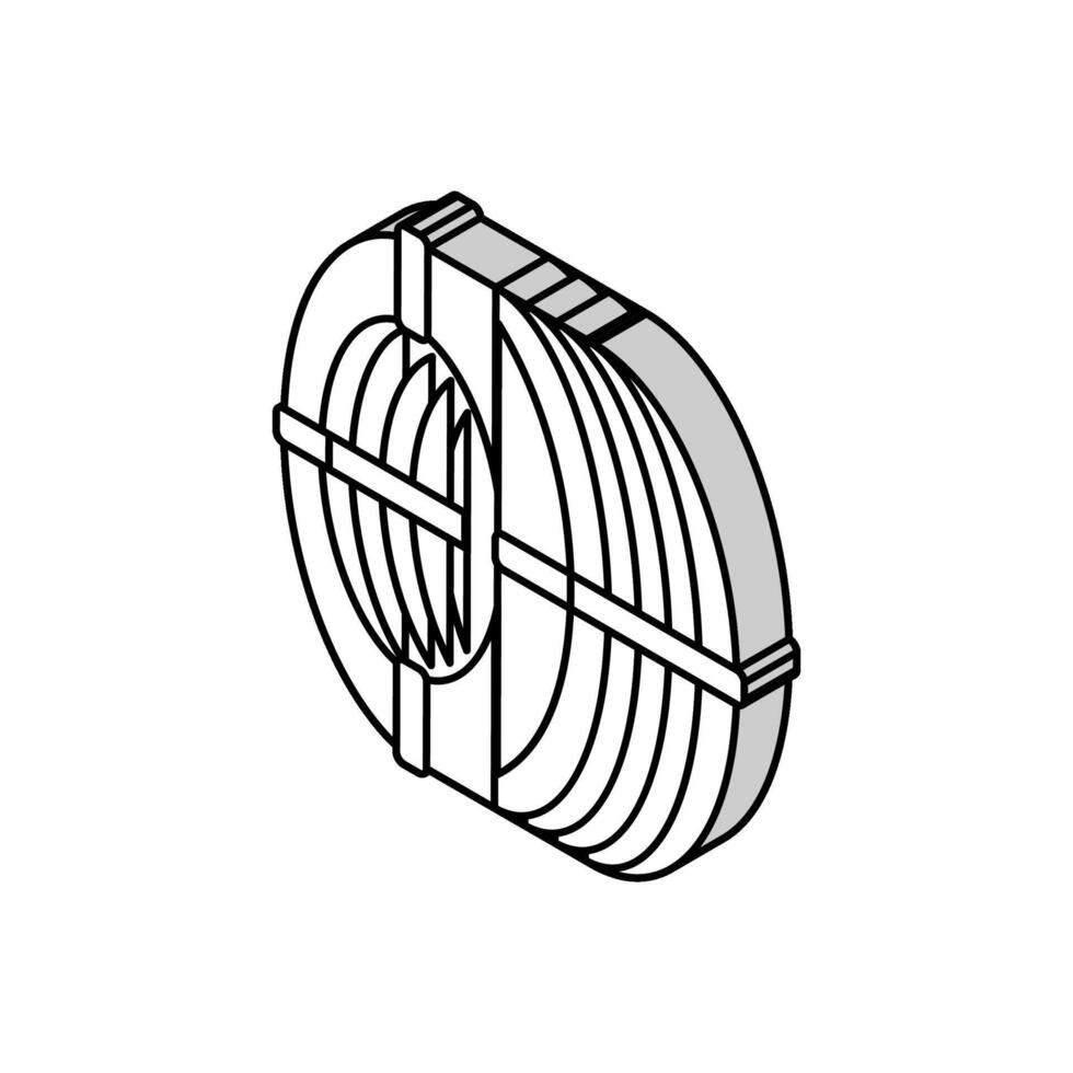 câble renforcement isométrique icône vecteur illustration