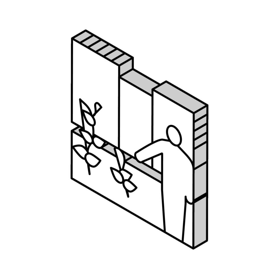 Urbain jardinage Humain affaires isométrique icône vecteur illustration