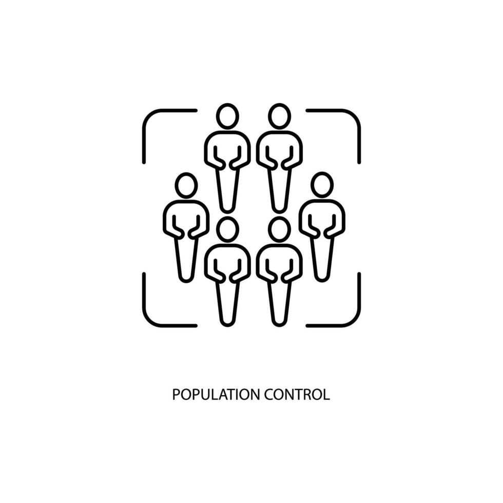 population contrôle concept ligne icône. Facile élément illustration. population contrôle concept contour symbole conception. vecteur