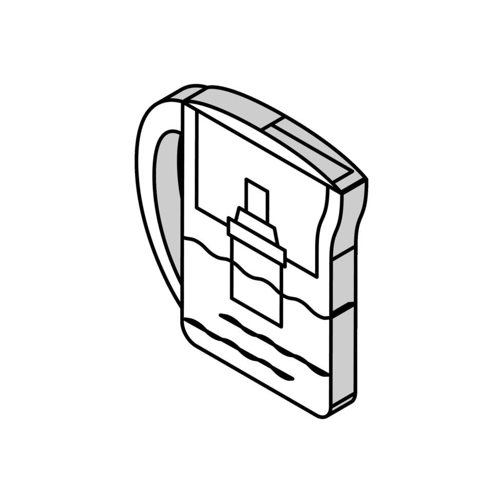 pot l'eau filtre isométrique icône vecteur illustration