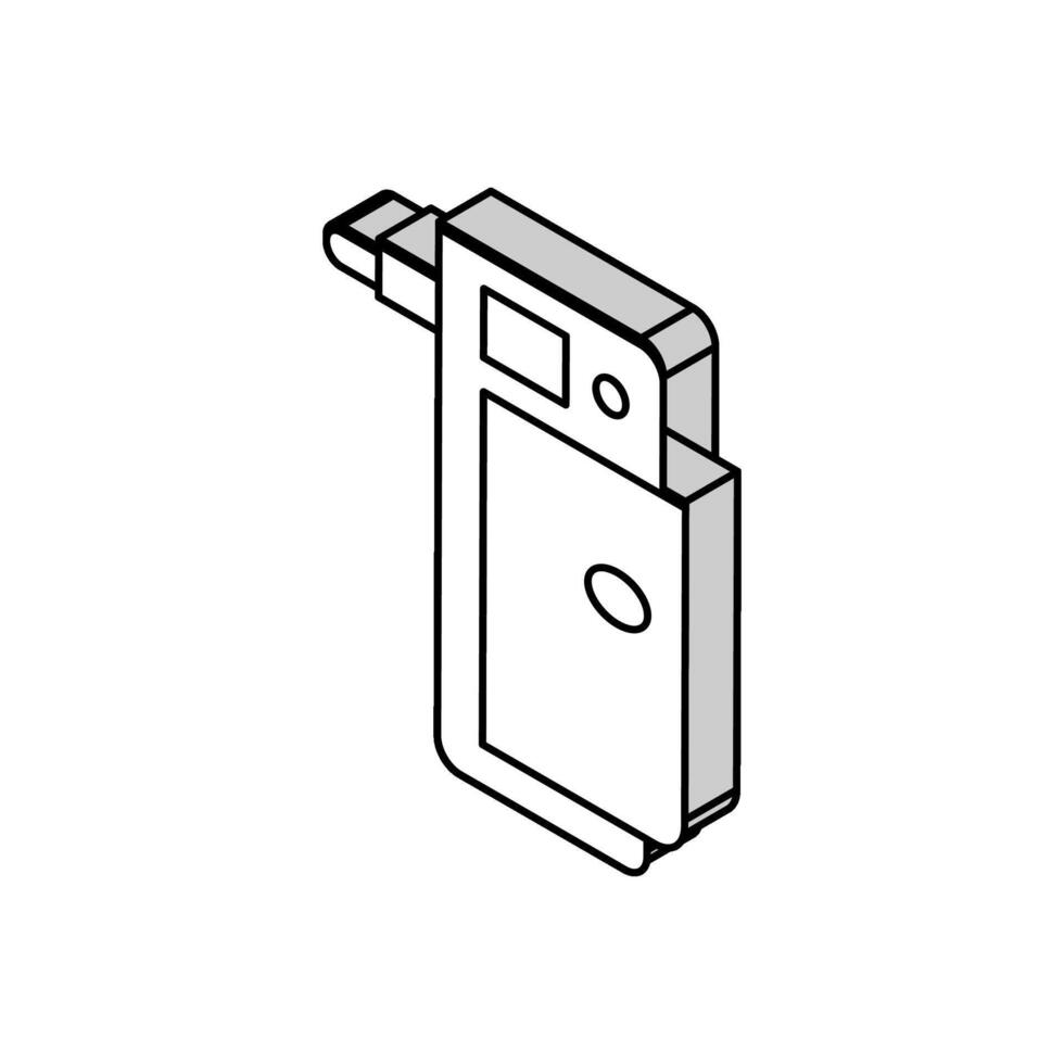 électrique adaptateur isométrique icône vecteur illustration