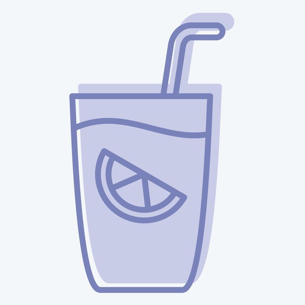icône Gin Tonique. en relation à cocktails, boisson symbole. deux Ton style. Facile conception modifiable. Facile illustration vecteur
