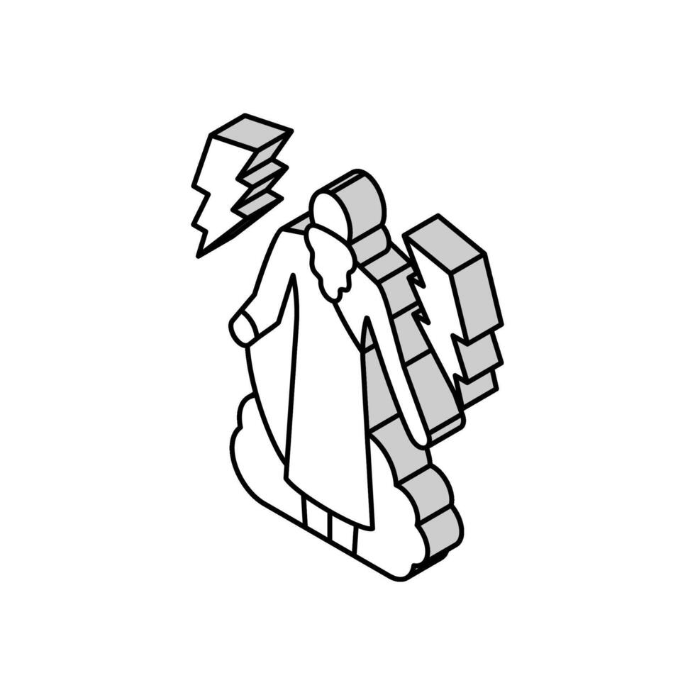 dieux ancien Grèce isométrique icône vecteur illustration