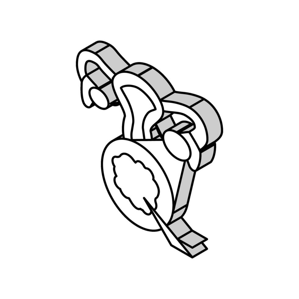 polykystique ovaire syndrome endocrinologie isométrique icône vecteur illustration