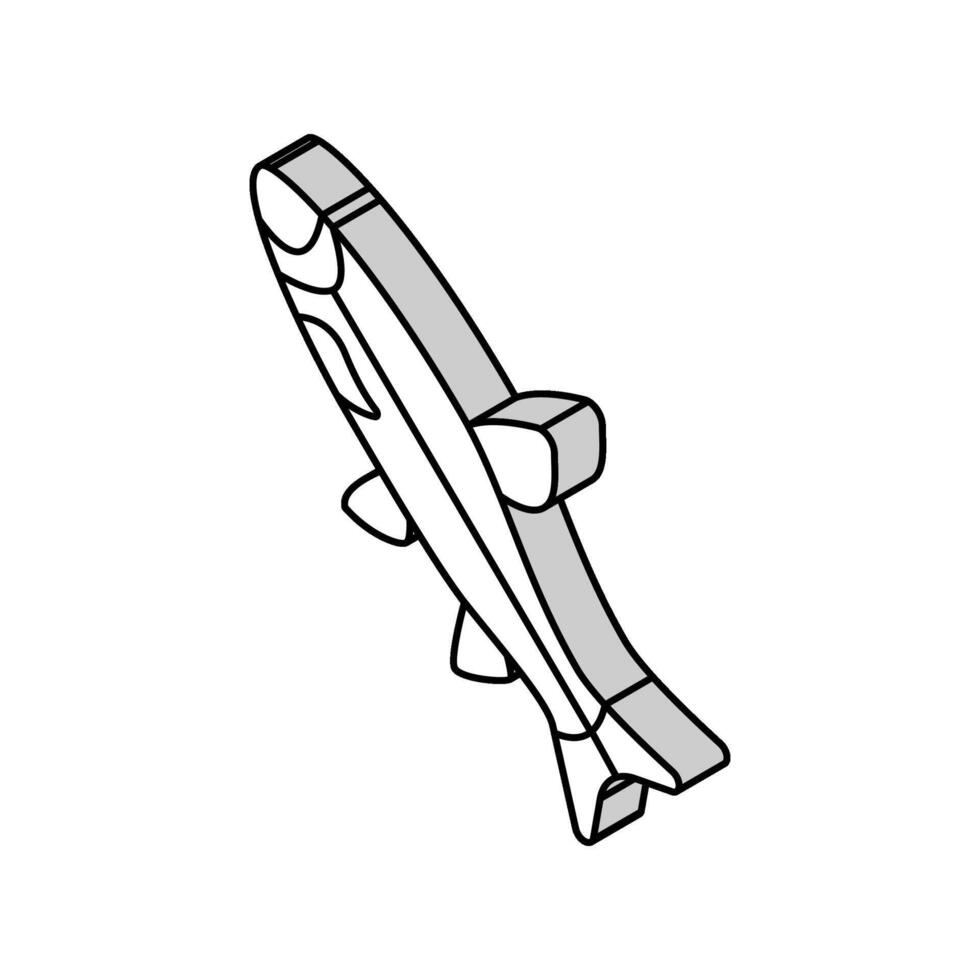 herbe carpe isométrique icône vecteur illustration