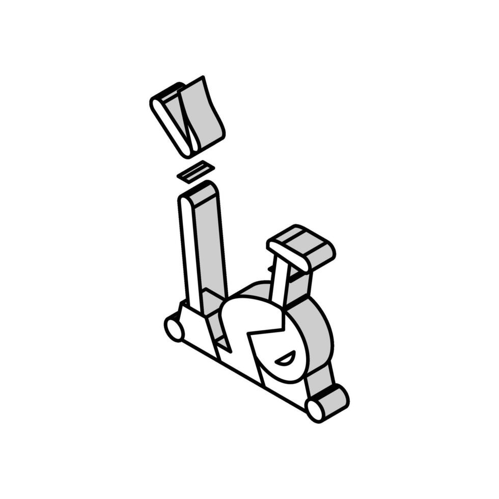 illustration vectorielle d'icône isométrique de vélo d'exercice vecteur