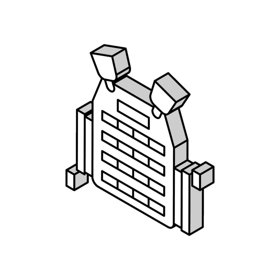 illustration vectorielle d'icône isométrique d'armure de corps vecteur