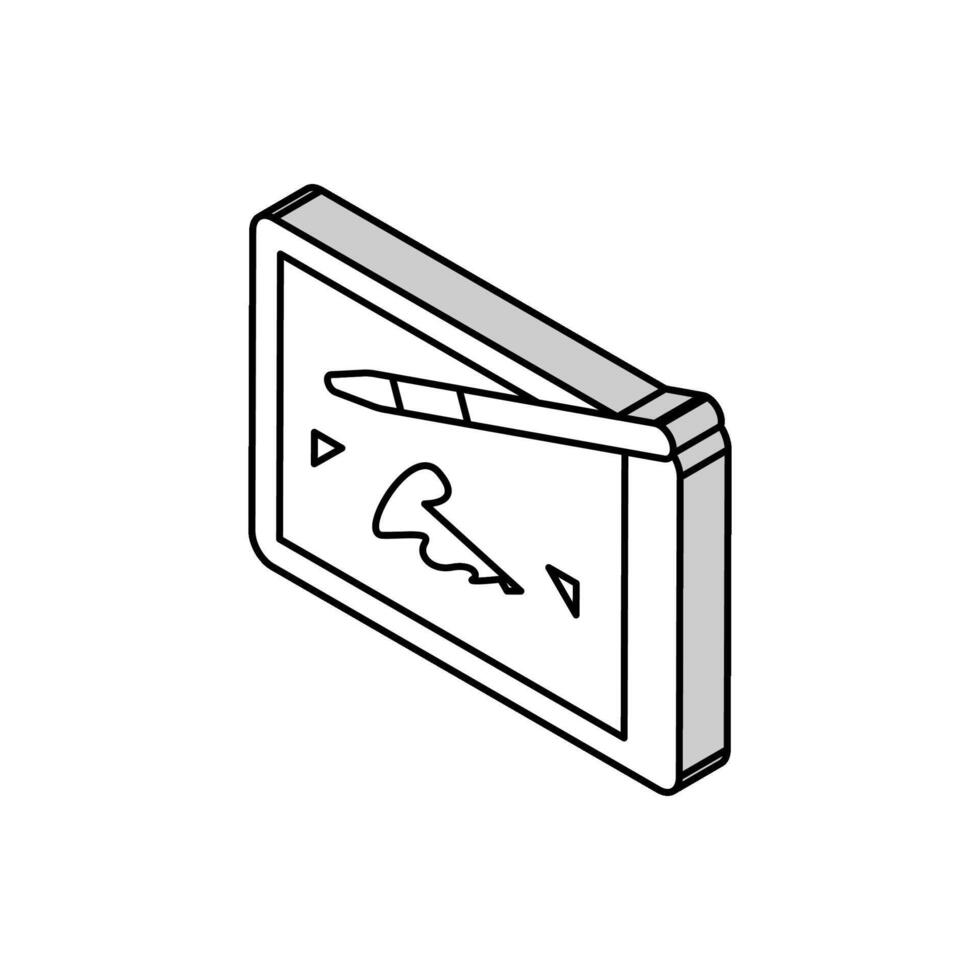 Signature numérique isométrique icône vecteur illustration