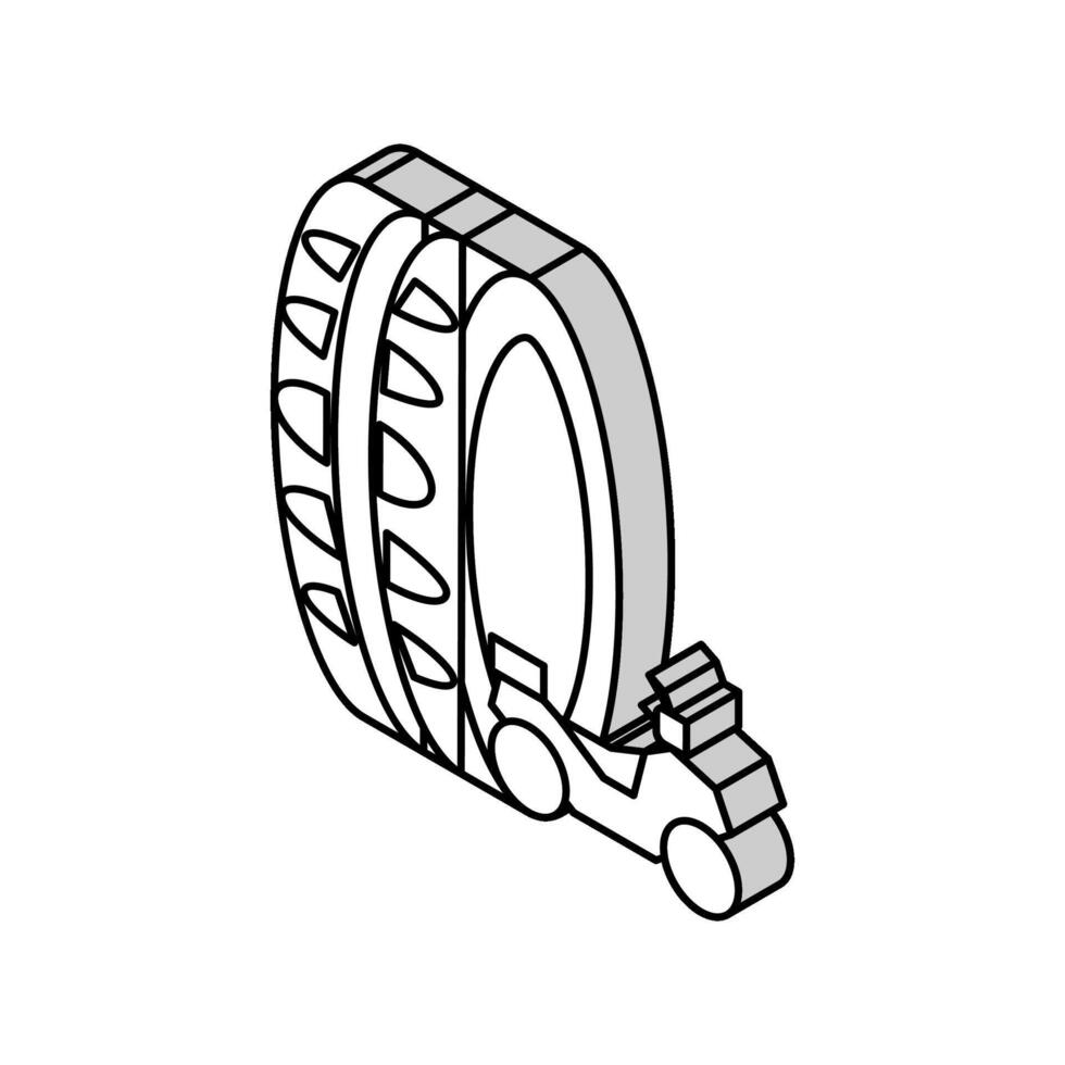 vtt utv pneus isométrique icône vecteur illustration