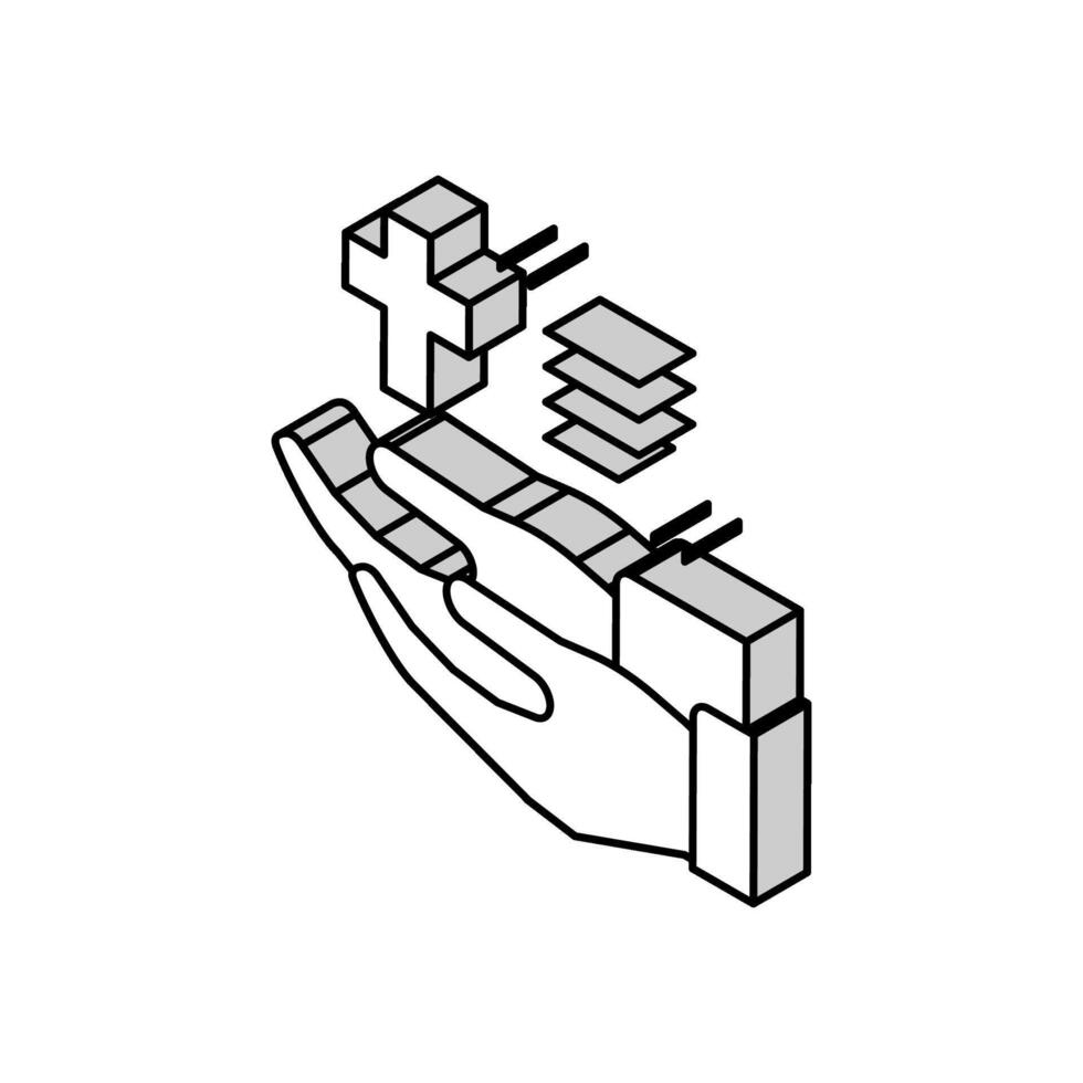 ordo christianisme église isométrique icône vecteur illustration