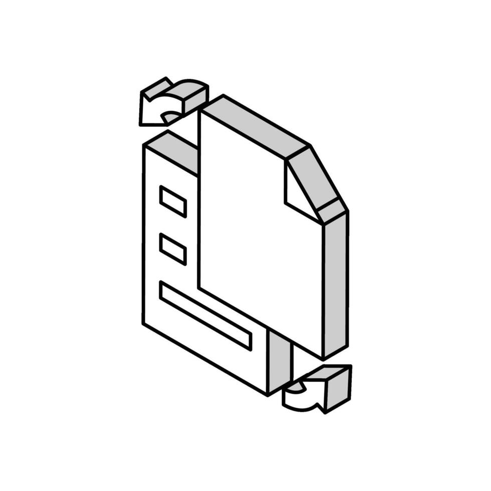 réécriture texte isométrique icône vecteur illustration