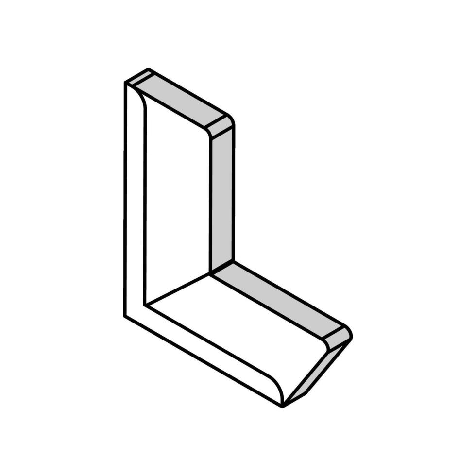 angle métal profil isométrique icône vecteur illustration