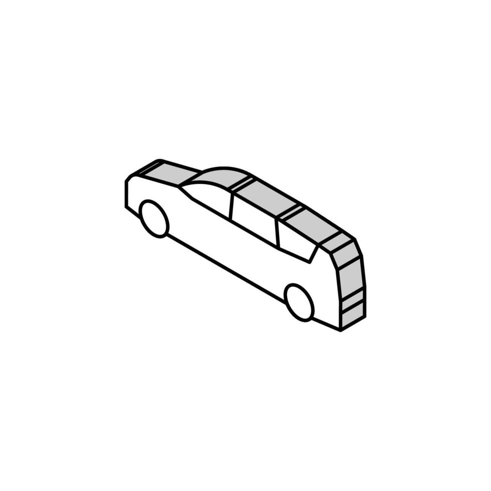 van monospace voiture isométrique icône vecteur illustration