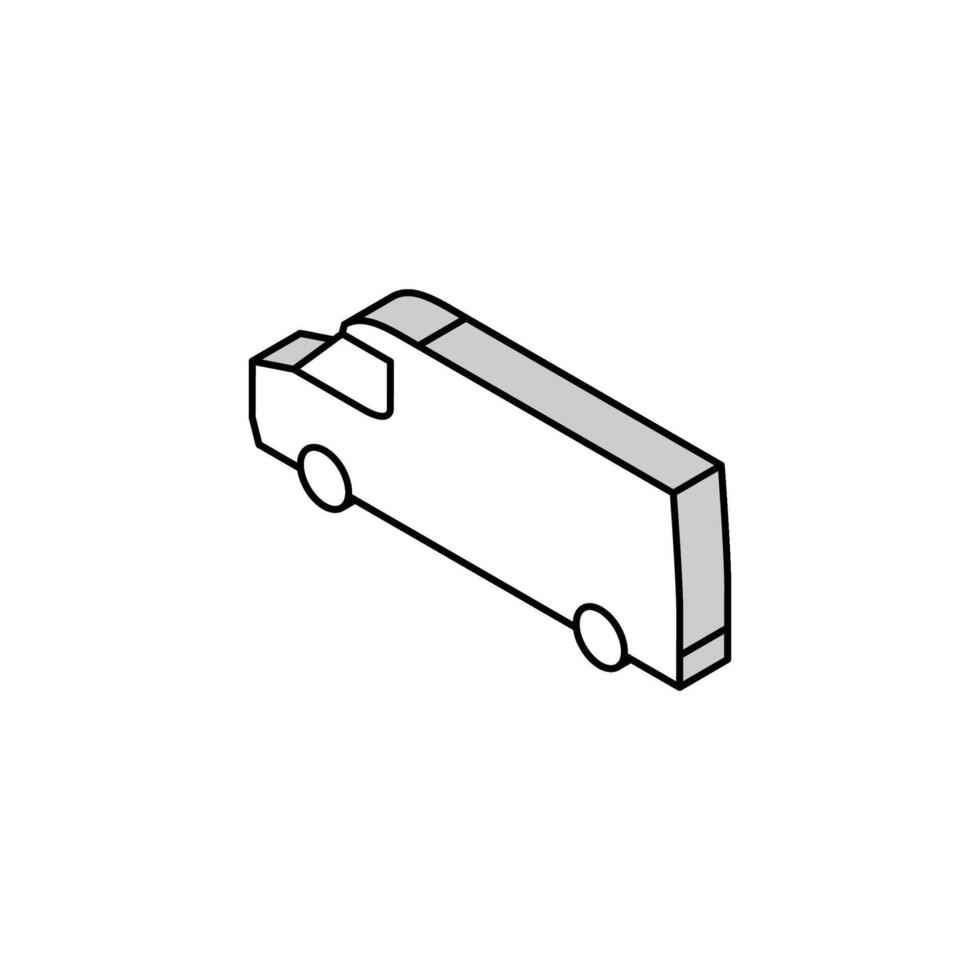 cargaison van voiture isométrique icône vecteur illustration