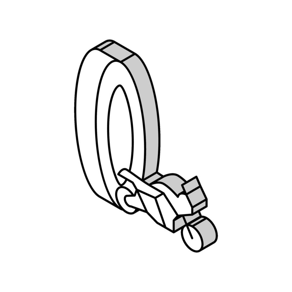 moto pneus isométrique icône vecteur illustration