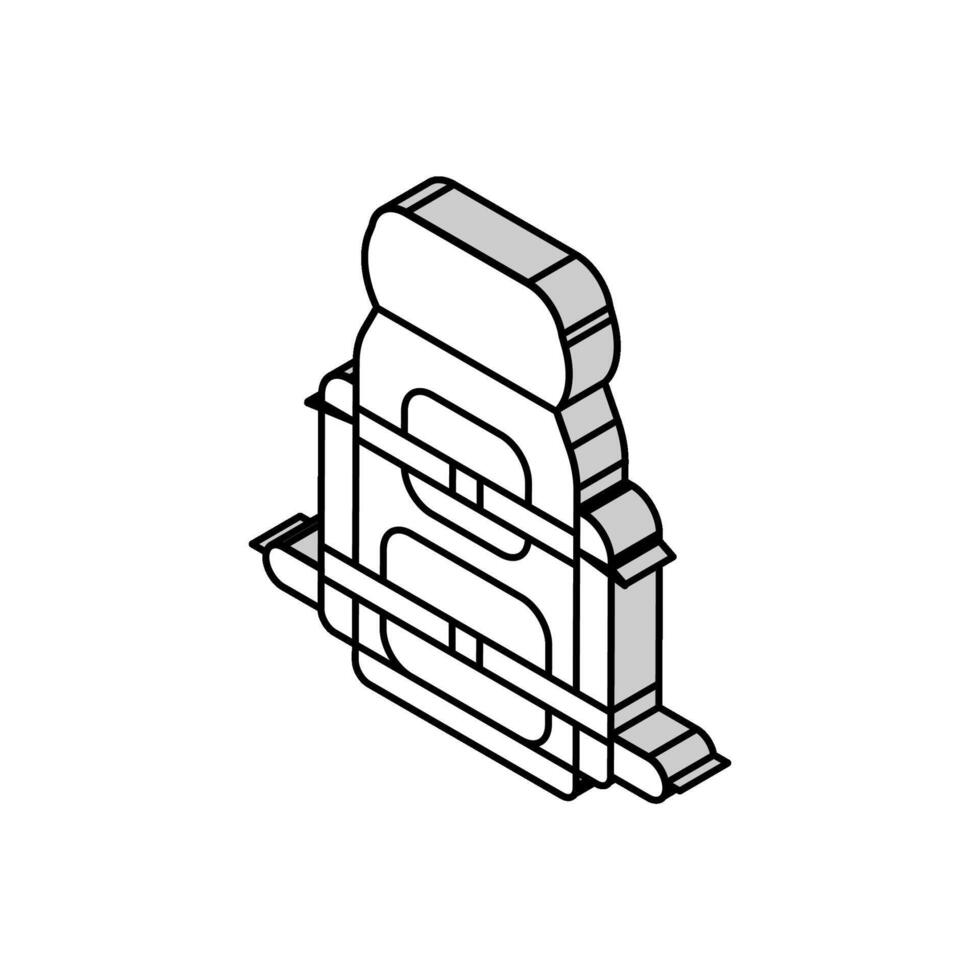 camp pack isométrique icône vecteur illustration