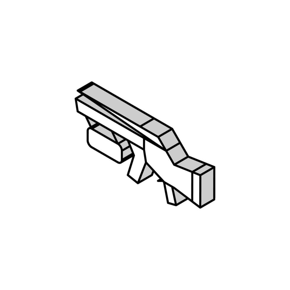 pistolet de futur isométrique icône vecteur illustration