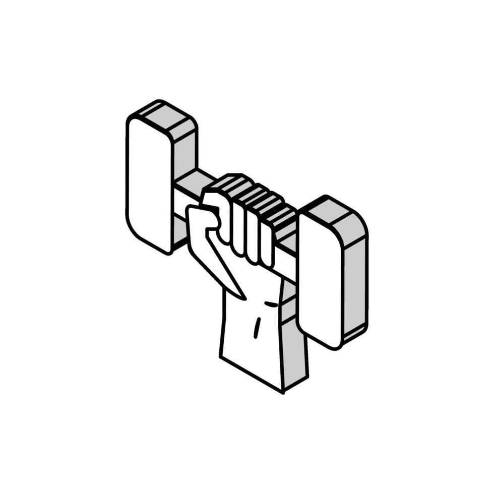 sport exercice isométrique icône vecteur illustration