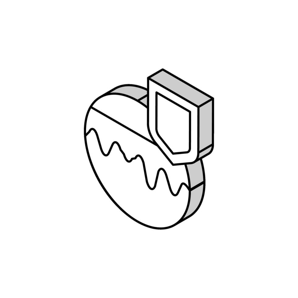 peau immunité la défense isométrique icône vecteur illustration