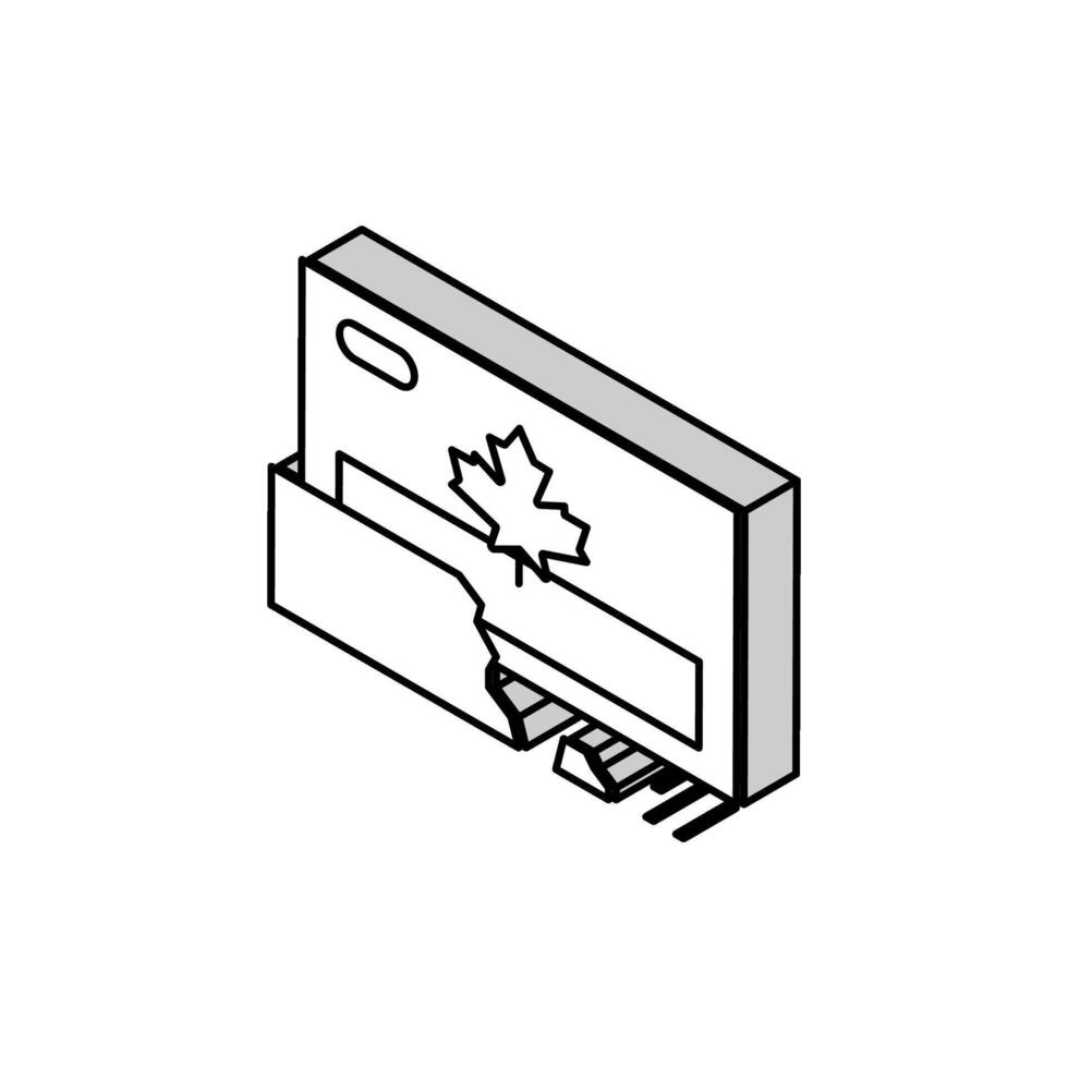 difficile érable sucre isométrique icône vecteur illustration