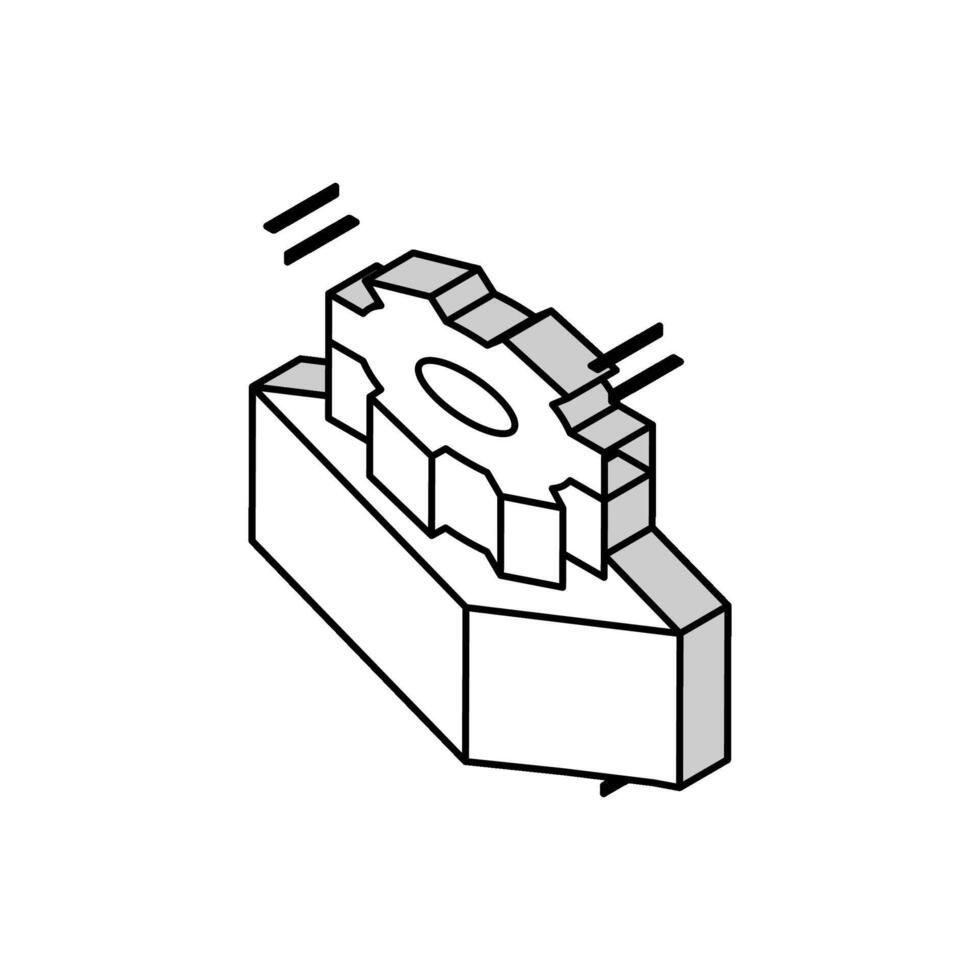 établi produit 3d objet isométrique icône vecteur illustration