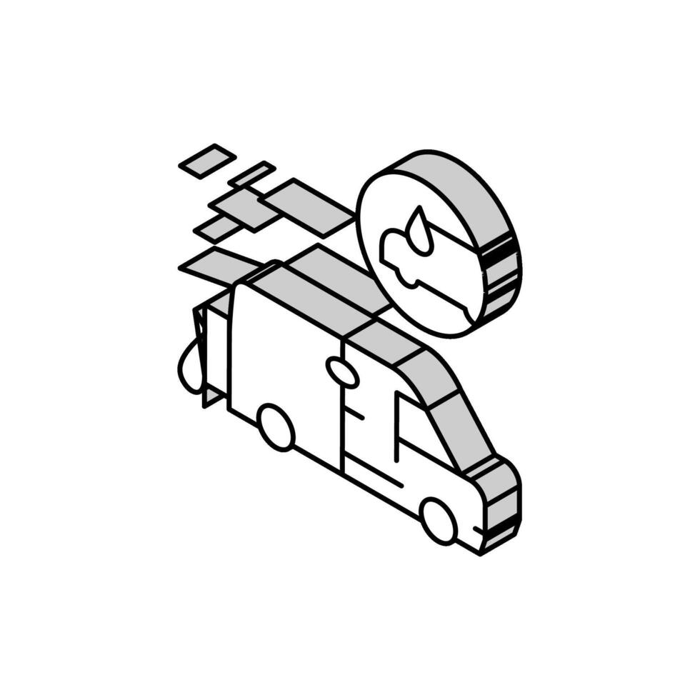 intervalle cuisinier nettoyage isométrique icône vecteur illustration