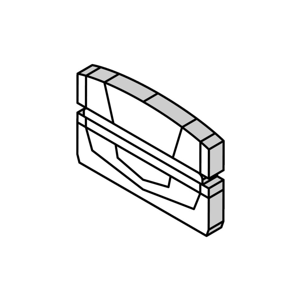 horizontal fermé cabine solarium équipement isométrique icône vecteur illustration
