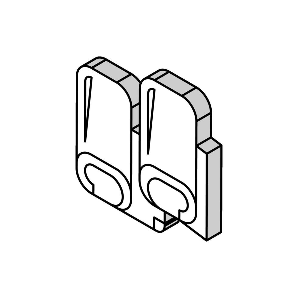 en tissu soie isométrique icône vecteur illustration