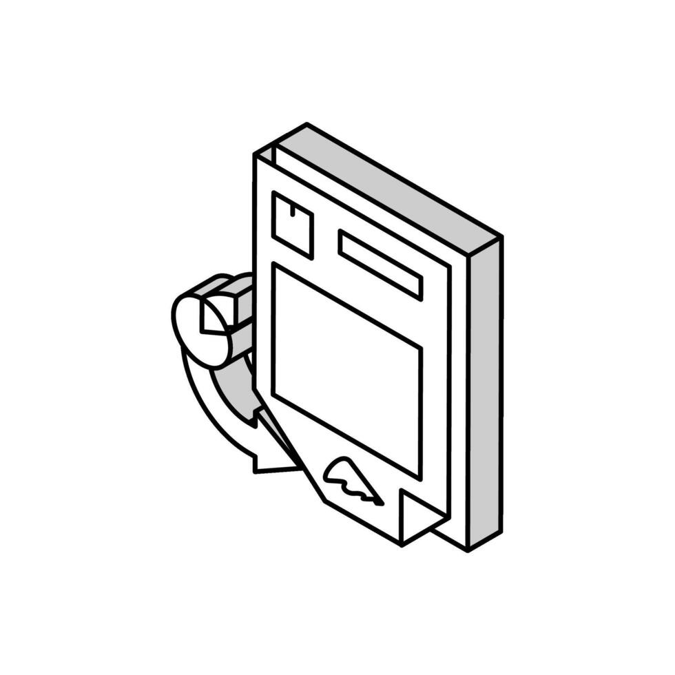 réapprovisionner rapport isométrique icône vecteur illustration