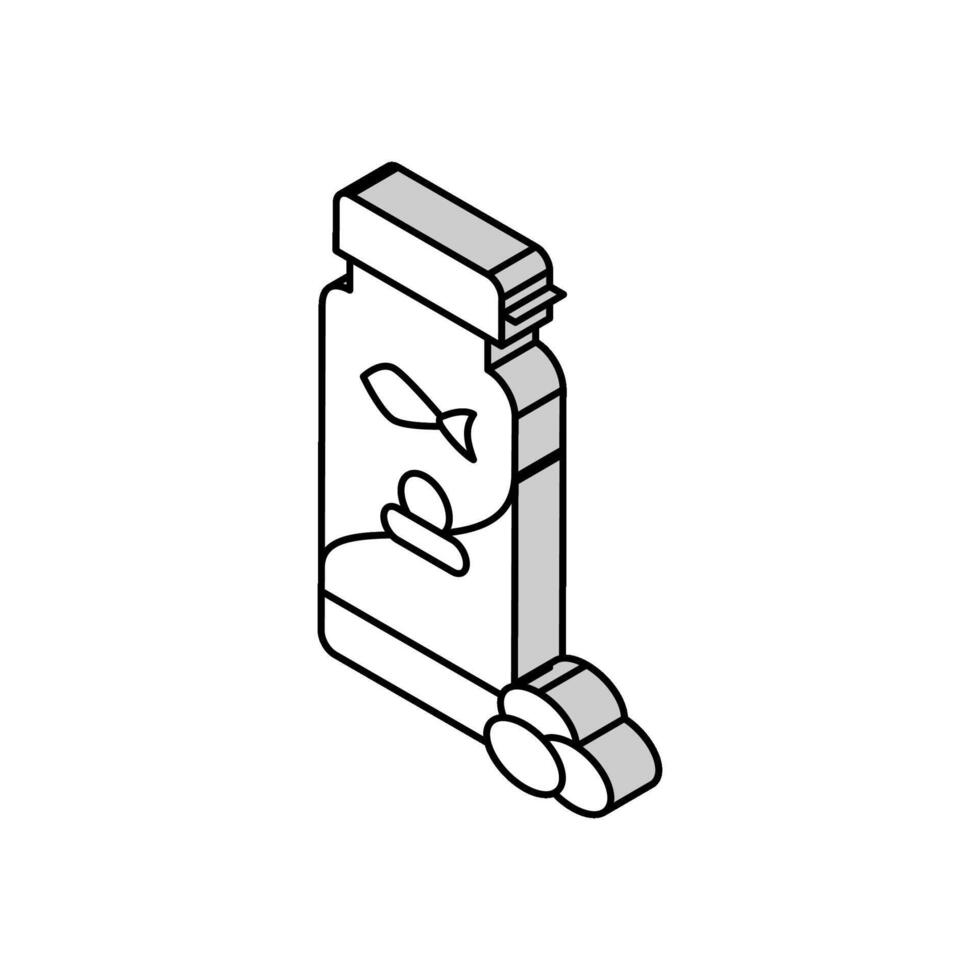 Saumon oméga 3 pétrole isométrique icône vecteur illustration