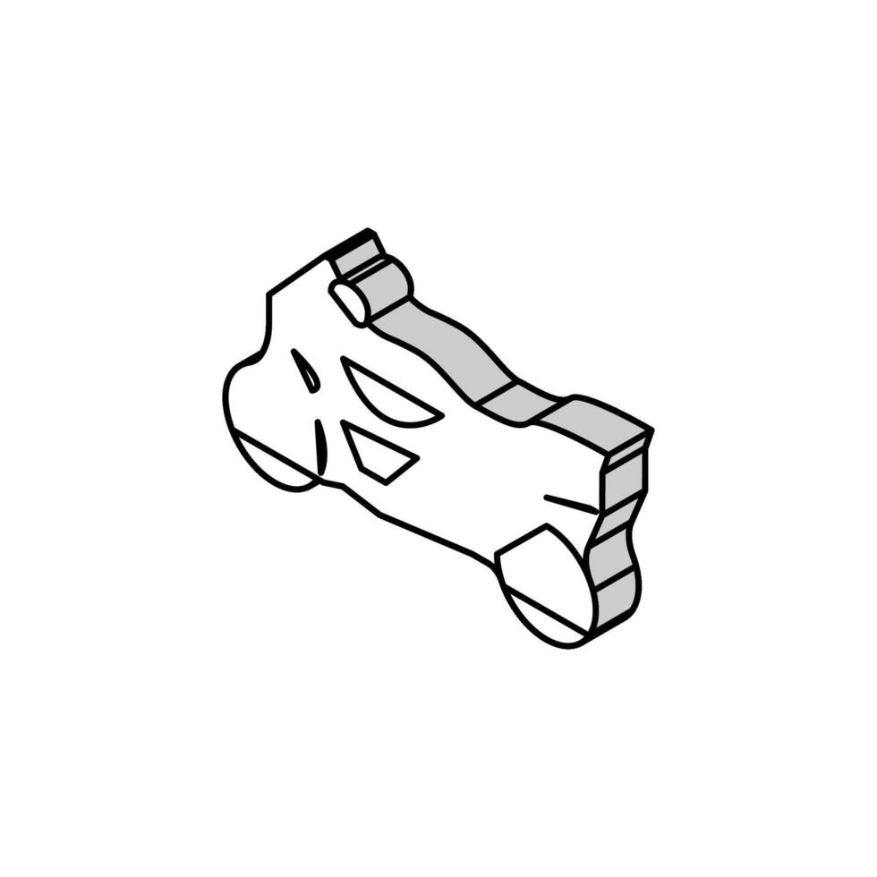 veste moto isométrique icône vecteur illustration