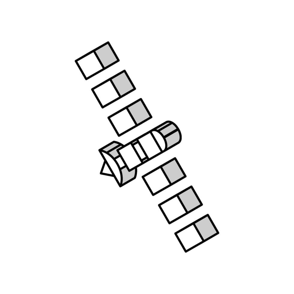 Satellite équipement isométrique icône vecteur illustration