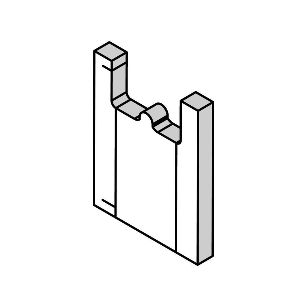 sac Plastique isométrique icône vecteur illustration