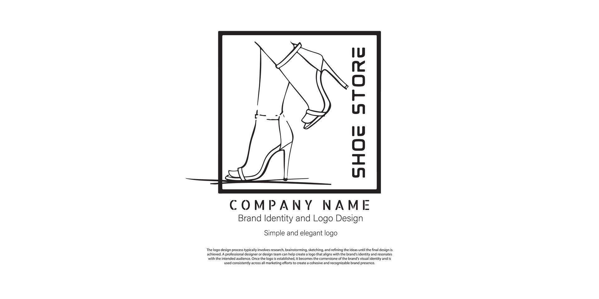 chaussure boutique logo conception pour e Commerce ou logo designer vecteur