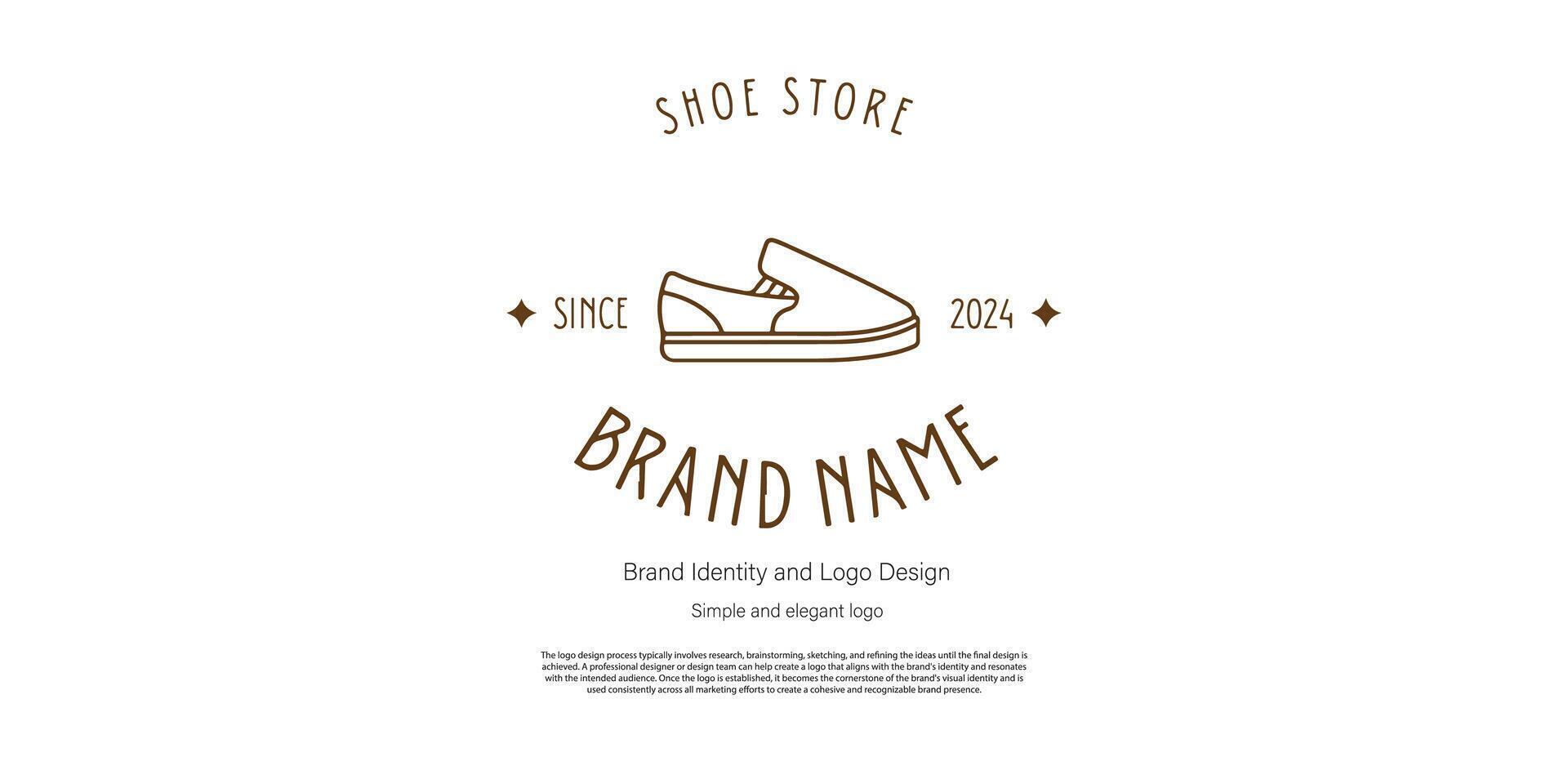 chaussure boutique logo conception pour e Commerce ou logo designer vecteur