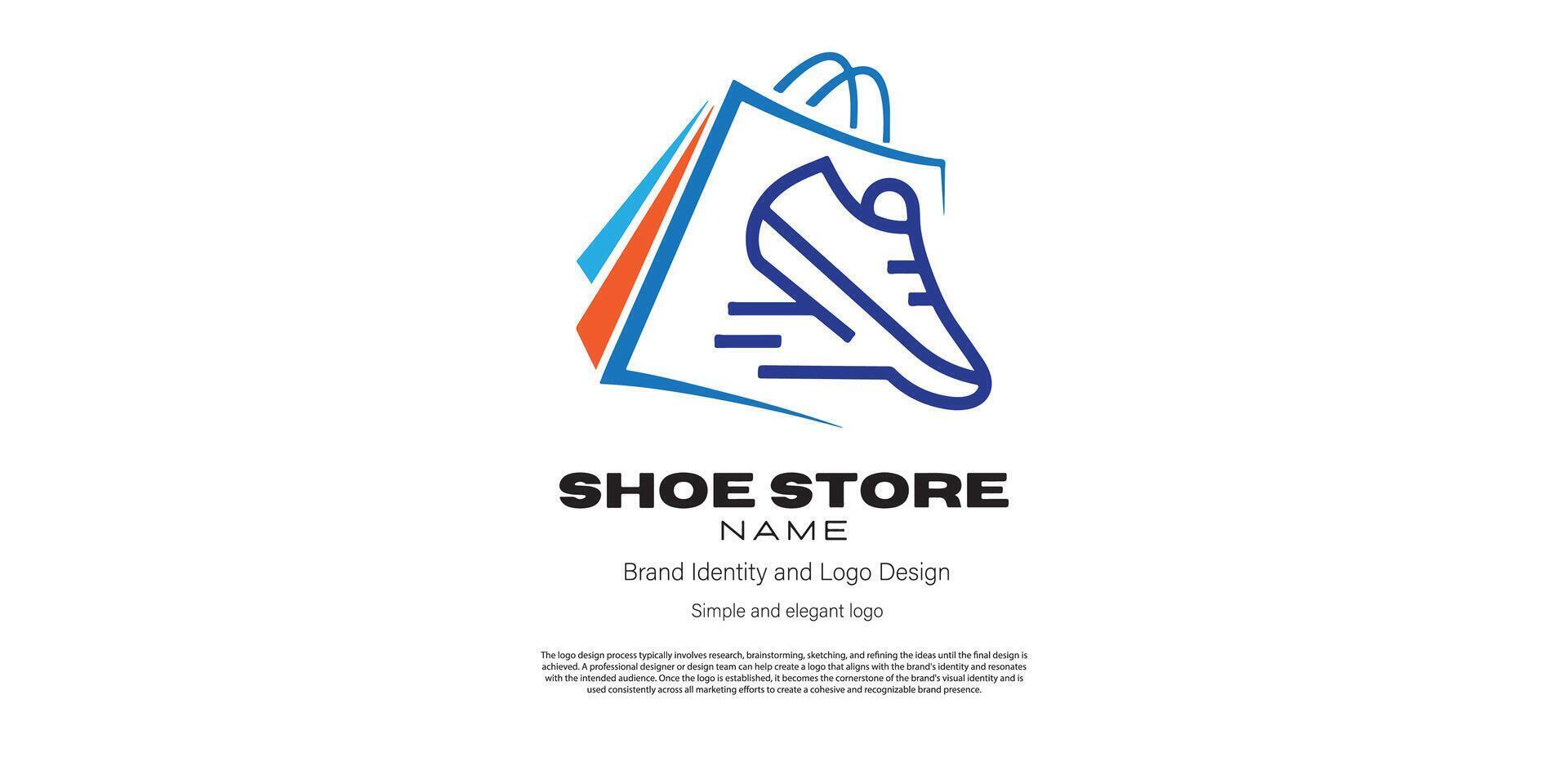 chaussure boutique logo conception pour e Commerce ou logo designer vecteur