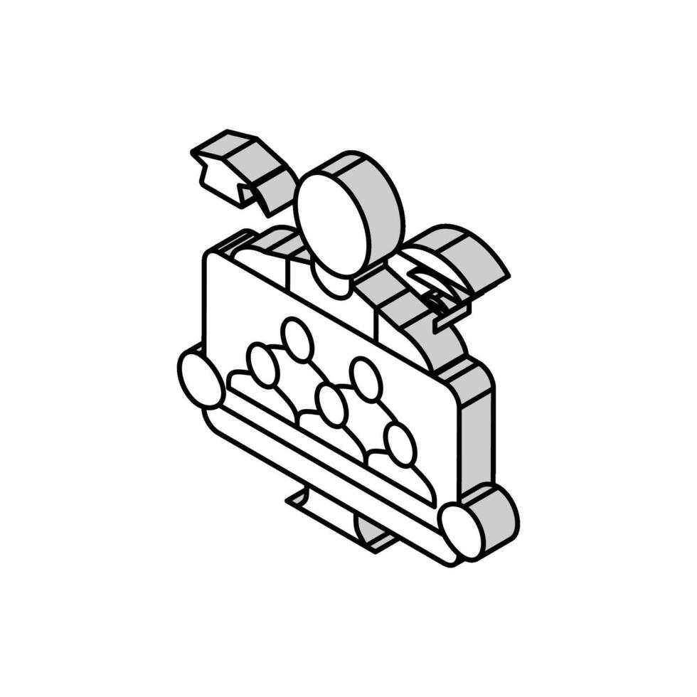 enseigner en ligne Des classes isométrique icône vecteur illustration