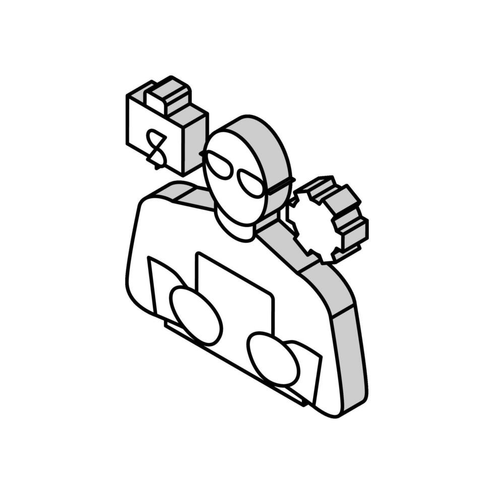 professionnel organisateur isométrique icône vecteur illustration