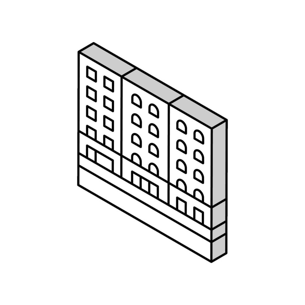 rue Nouveau york isométrique icône vecteur illustration