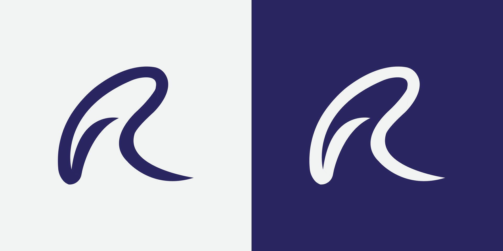 Créatif et moderne minimaliste r lettre logo conception modèle pour utilisation tout gentil de affaires vecteur