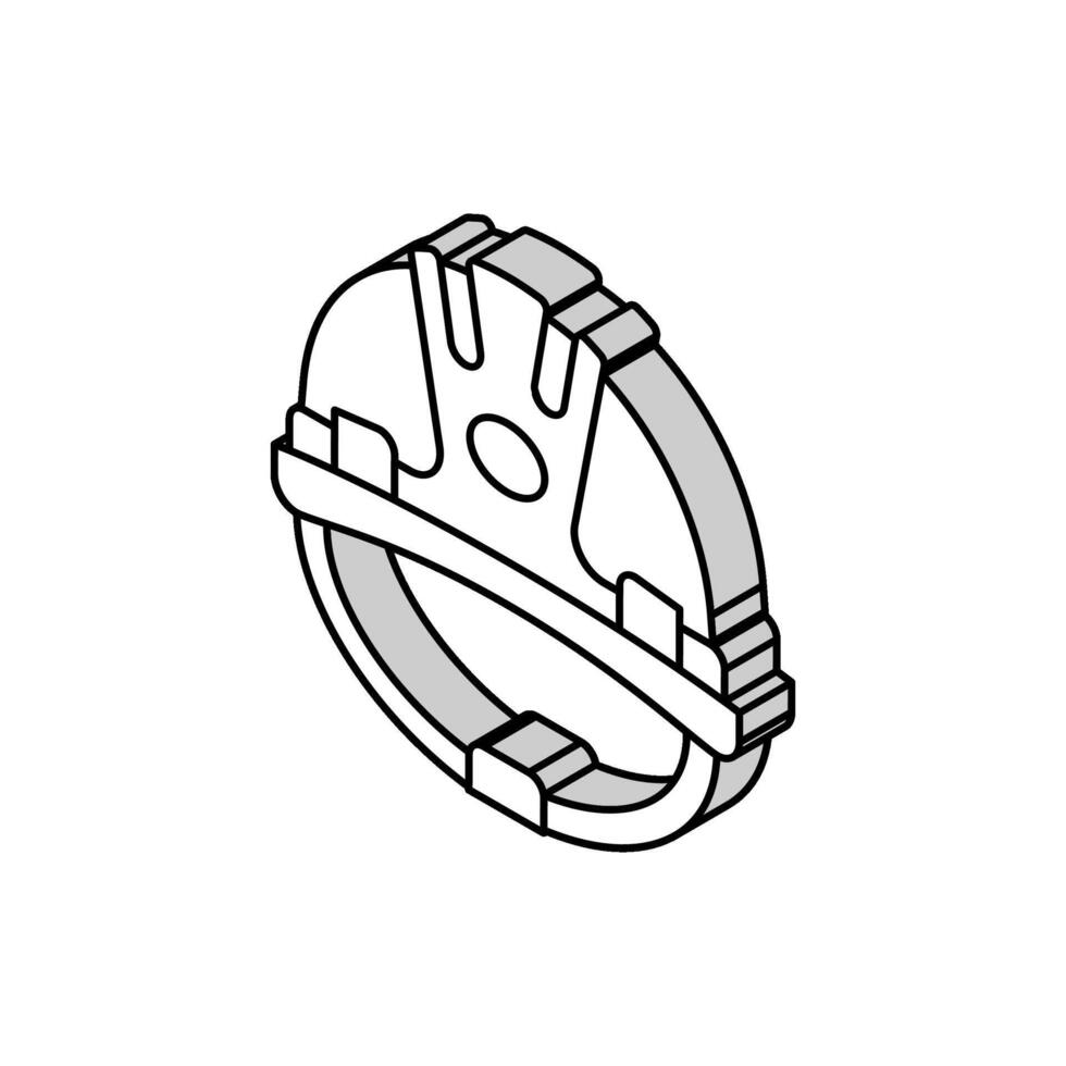 casque constructeur isométrique icône vecteur illustration