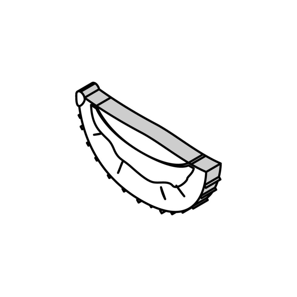 Couper Frais kiwi isométrique icône vecteur illustration
