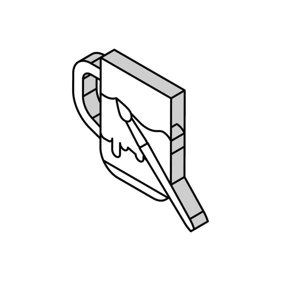 tasse La peinture isométrique icône vecteur illustration