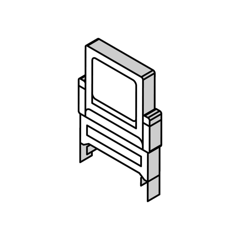 rotin patio chaise isométrique icône vecteur illustration
